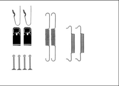 Accessory Kit, parking brake shoes HELLA PAGID 8DZ 355 206-131