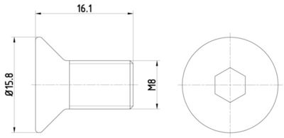 Bolt, brake disc HELLA PAGID 8DZ 355 209-061