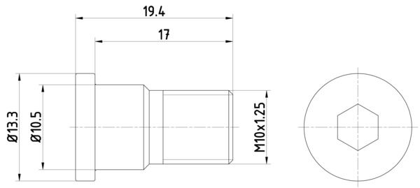HELLA PAGID 8DZ 355 209-071 Bolt, brake disc