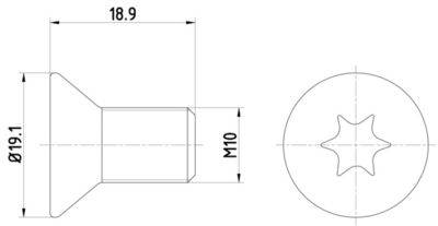Bolt, brake disc HELLA PAGID 8DZ 355 209-101