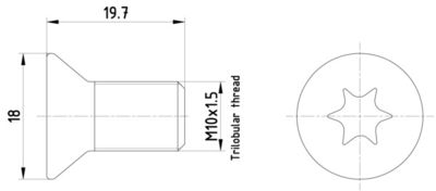 Bolt, brake disc HELLA PAGID 8DZ 355 209-111