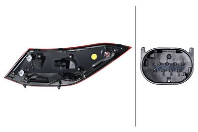 Tail Light Assembly HELLA 2SK 013 102-081