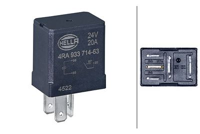 Relay, main current HELLA 4RA 933 714-631