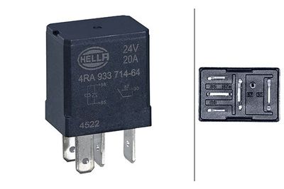 Relay, main current HELLA 4RA 933 714-641