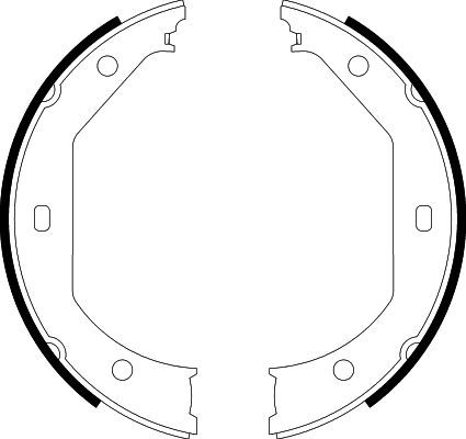 HELLA 8DA 355 050-381 Brake Shoe Set, parking brake