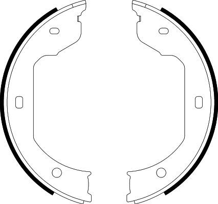 HELLA 8DA 355 050-471 Brake Shoe Set, parking brake
