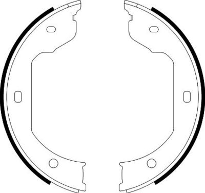 Brake Shoe Set, parking brake HELLA 8DA 355 050-471