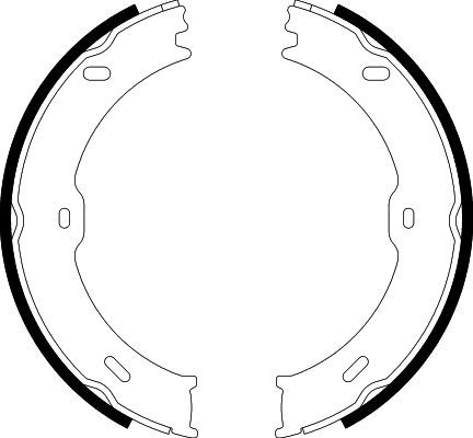 HELLA 8DA 355 050-761 Brake Shoe Set, parking brake