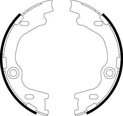 HELLA 8DA 355 050-811 Brake Shoe Set, parking brake