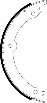 Brake Shoe Set, parking brake HELLA 8DA 355 051-391