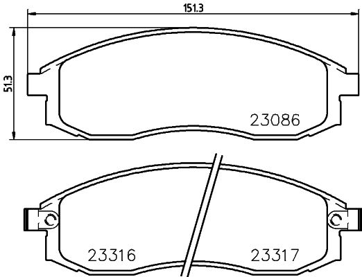 HELLA 8DB 355 006-731 Brake Pad Set, disc brake