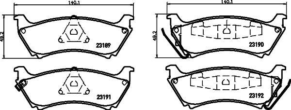 HELLA 8DB 355 008-671 Brake Pad Set, disc brake