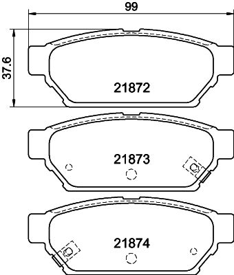 HELLA 8DB 355 016-701 Brake Pad Set, disc brake