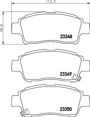 HELLA 8DB 355 017-071 Brake Pad Set, disc brake