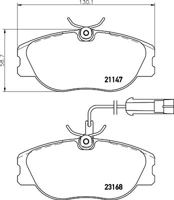 HELLA 8DB 355 018-181 Brake Pad Set, disc brake