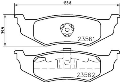 Brake Pad Set, disc brake HELLA 8DB 355 018-661