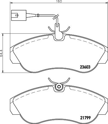 Brake Pad Set, disc brake HELLA 8DB 355 018-791