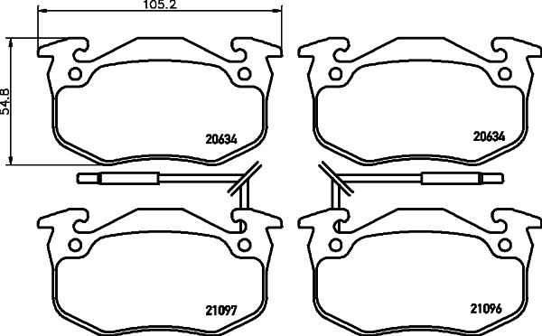 HELLA 8DB 355 018-941 Brake Pad Set, disc brake
