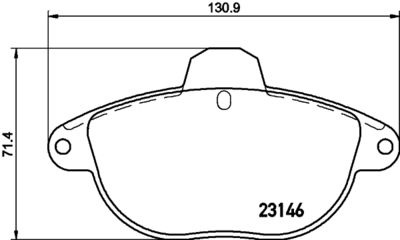 Brake Pad Set, disc brake HELLA 8DB 355 019-281