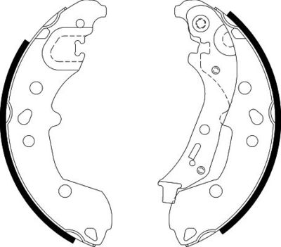 Brake Shoe Set HELLA 8DB 355 022-881