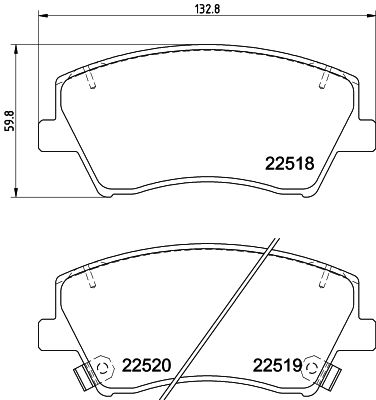 Brake Pad Set, disc brake HELLA 8DB 355 039-041