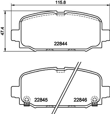 HELLA 8DB 355 039-411 Brake Pad Set, disc brake