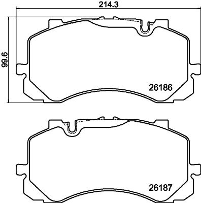 Brake Pad Set, disc brake HELLA 8DB 355 040-241