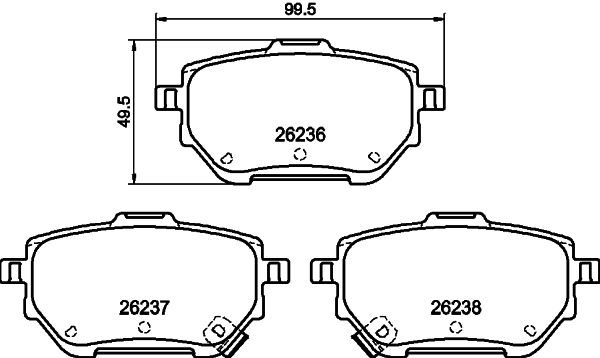 HELLA 8DB 355 040-711 Brake Pad Set, disc brake