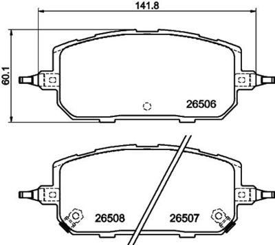 Brake Pad Set, disc brake HELLA 8DB 355 044-221