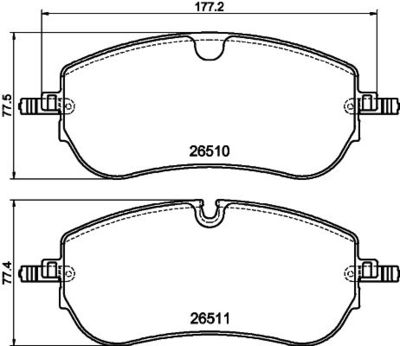 Brake Pad Set, disc brake HELLA 8DB 355 044-251