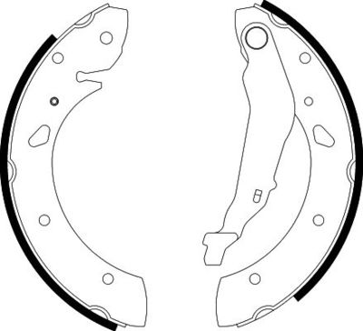 Brake Shoe Set HELLA 8DB 355 001-761