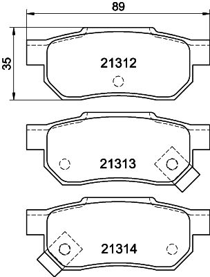 HELLA 8DB 355 005-731 Brake Pad Set, disc brake