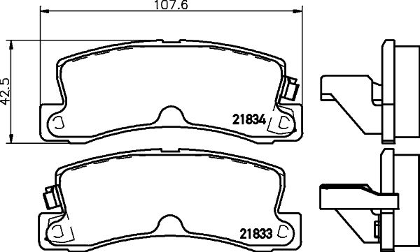 HELLA 8DB 355 006-431 Brake Pad Set, disc brake