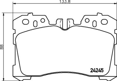Brake Pad Set, disc brake HELLA 8DB 355 006-661
