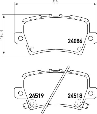 HELLA 8DB 355 006-751 Brake Pad Set, disc brake