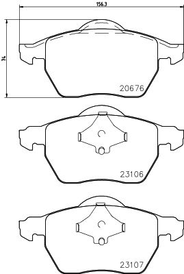 HELLA 8DB 355 006-921 Brake Pad Set, disc brake