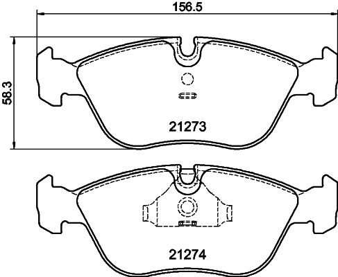HELLA 8DB 355 007-721 Brake Pad Set, disc brake