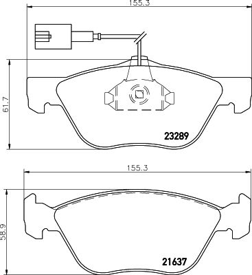 HELLA 8DB 355 007-931 Brake Pad Set, disc brake