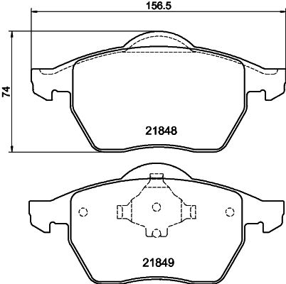 HELLA 8DB 355 008-001 Brake Pad Set, disc brake