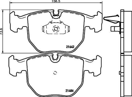 HELLA 8DB 355 008-281 Brake Pad Set, disc brake