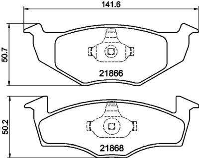 Brake Pad Set, disc brake HELLA 8DB 355 008-351