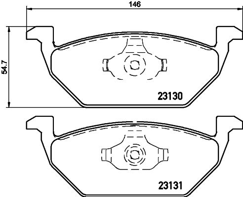 HELLA 8DB 355 008-591 Brake Pad Set, disc brake