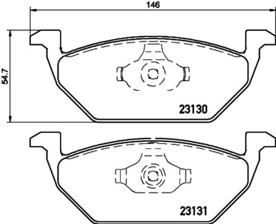 Brake Pad Set, disc brake HELLA 8DB 355 008-591
