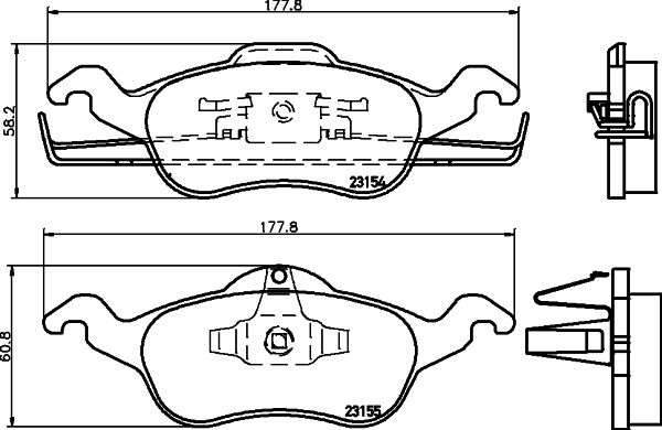 HELLA 8DB 355 008-621 Brake Pad Set, disc brake