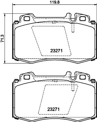HELLA 8DB 355 008-691 Brake Pad Set, disc brake