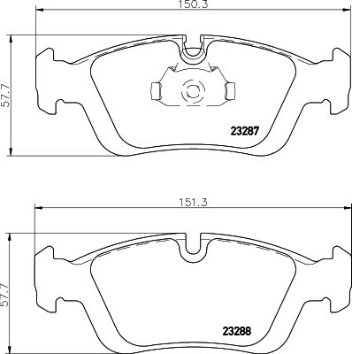 Brake Pad Set, disc brake HELLA 8DB 355 008-741
