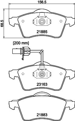 HELLA 8DB 355 008-931 Brake Pad Set, disc brake