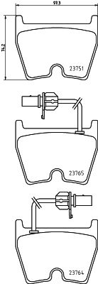 HELLA 8DB 355 009-191 Brake Pad Set, disc brake