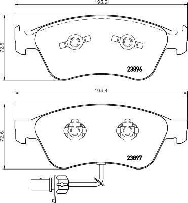 HELLA 8DB 355 009-211 Brake Pad Set, disc brake