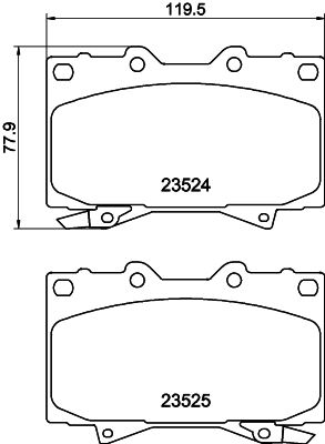 HELLA 8DB 355 009-371 Brake Pad Set, disc brake